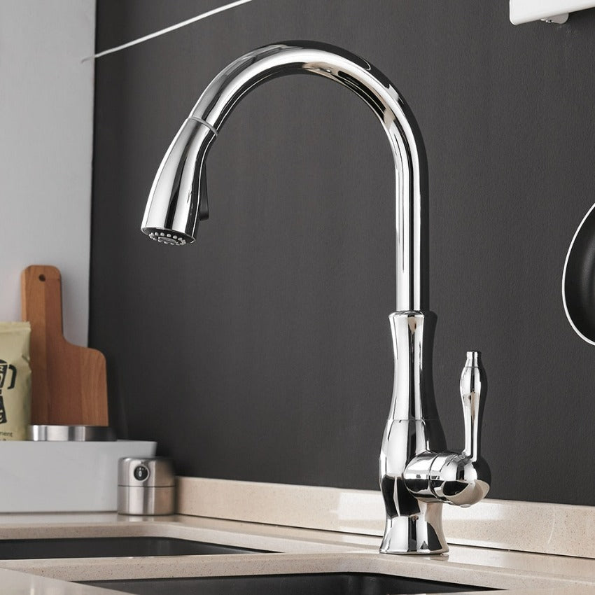 KraanFlex – Pull-Out Kitchen Faucet with Flexible Hose – Ideal for Any Kitchen