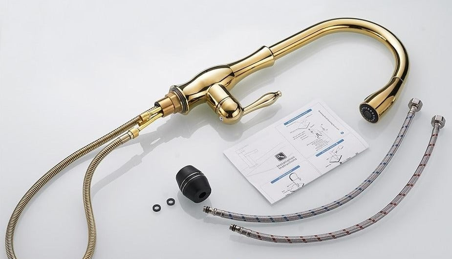 KraanFlex – Pull-Out Kitchen Faucet with Flexible Hose – Ideal for Any Kitchen