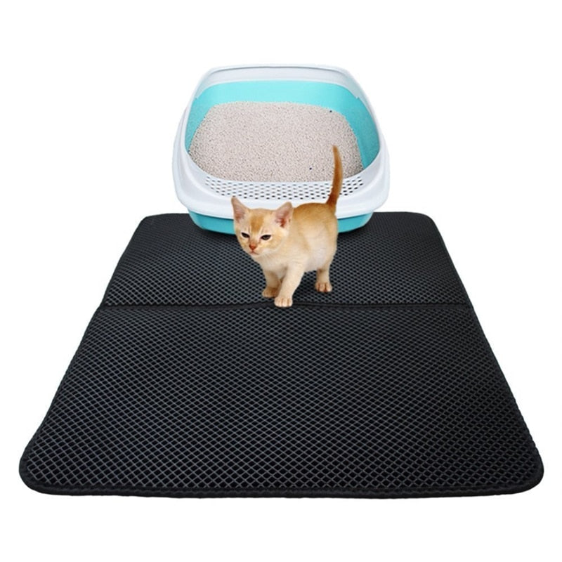 Eco-Friendly Cat Litter Mat - Catches Litter and Easy to Clean - Compact and Efficient