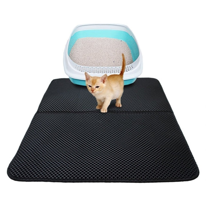 Eco-Friendly Cat Litter Mat - Catches Litter and Easy to Clean - Compact and Efficient