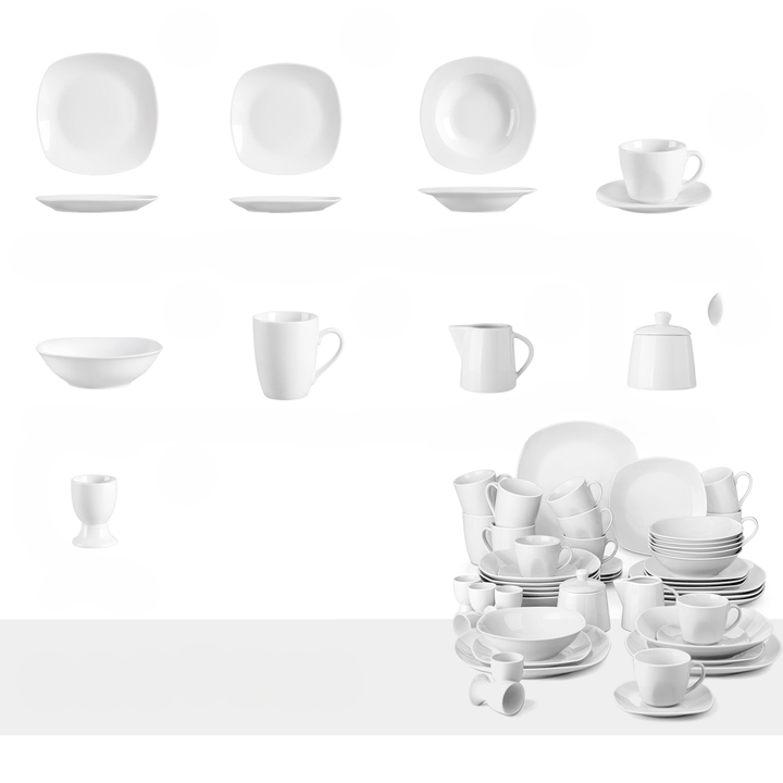 ElegancePlates | Sets of White Porcelain Plates