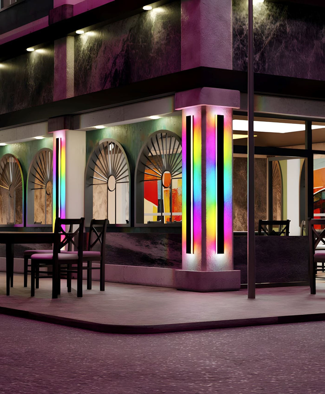 BoltGlow – RGB Wall Lamp with Music Effects and Weather-Resistant Design