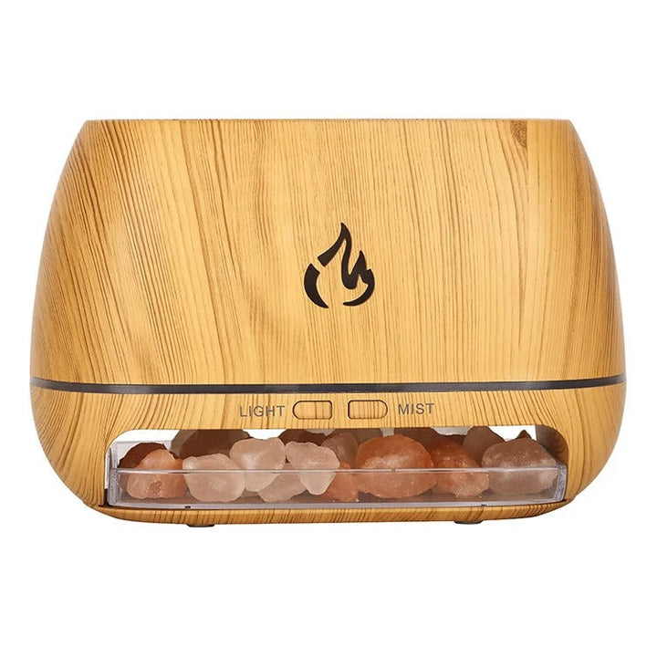AuraGlow Himalayan Salt Diffuser - Rechargeable with Color Changing Modes - Wireless Use with Soothing Salt Glow