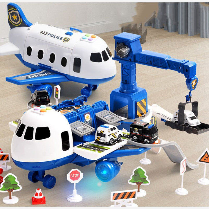 Adventurous Airplane Playset - large airplane and three mini construction vehicles - designed for children aged 3 to 6 years - promotes creative play